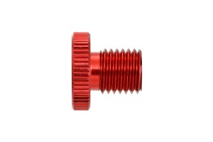 Abdeckschraube Alu CNC rot eloxiert f. Spiegelgewinde M10... 2