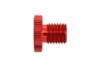 Mirror hole plug bolt CNC red anodized f. M10 x P1.25 left hand side
