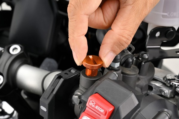 Abdeckschraube Alu CNC orange eloxiert f....