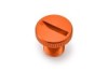 Mirror hole plug bolt CNC orange anodized f. M10 x P1.25 left hand side