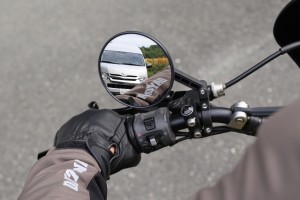 "D-MIRROR-18" ABS Nylon handle bar clamp mirror black 2
