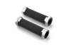 "GRIPPYGRIP" GGDM-BASE grips pair black with silver aluminum ring ø22.2 mm 7/8"