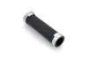 "GRIPPYGRIP" GGDM-BASE grips pair black with silver aluminum ring ø22.2 mm 7/8"