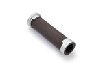 "GRIPPYGRIP" GGDM-BASE grips pair brown with silver aluminum ring ø22.2 mm 7/8"