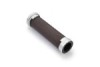 "GRIPPYGRIP" GGDM-BASE grips pair brown with silver aluminum ring ø22.2 mm 7/8"