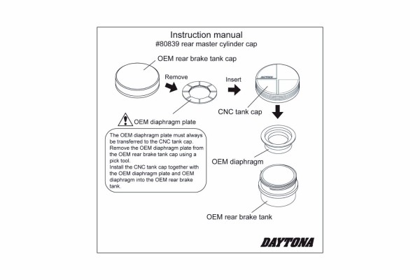 Master cylinder tank cap rear brake aluminum...
