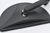 "D-MIRROR-19" ABS Nylon handle bar clamp mirror HALF-MOON black