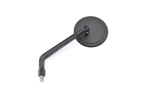 "D-MIRROR-21" Aluminum flat mirror round left black