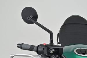 "D-MIRROR-21" Aluminium Seitenspiegel rund rechts schwarz 2