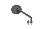 "D-MIRROR-21" Aluminum flat mirror round right black