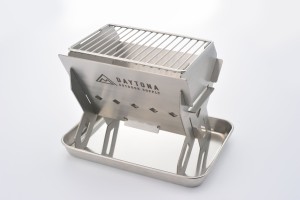 Edelstahl Grill flach zerlegbar 24x18x18cm
