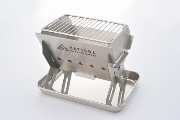 Stainless-steel flat barbecue grill 24x18x18cm