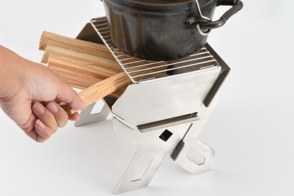 Edelstahl Grill flach zerlegbar 24x18x18cm