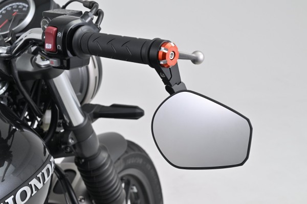 "W" Handlebar ends CNC orange anodized 14-19mm
