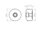 "RING" Lenkergewichte Set Aluminium CNC chrom 14-19mm