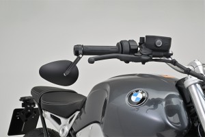 "D-MIRROR-22" Aluminum bar end mirror black 2