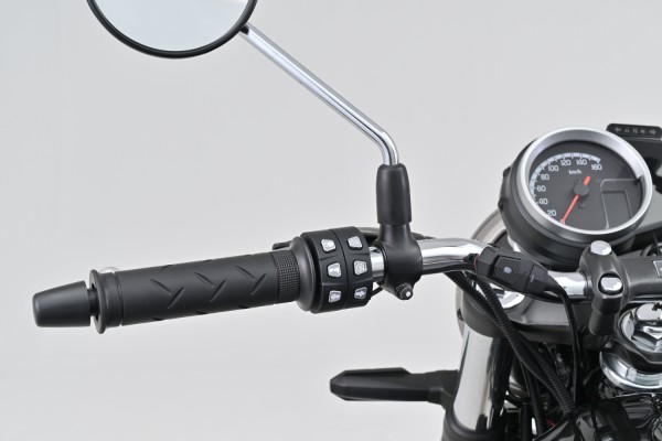 3-Button switch for handlebars black/chrome
