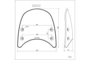 Windschild Meter Visor Aluminium schwarz 2