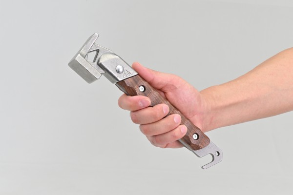 Peg hammer, walnut, stainless-steel