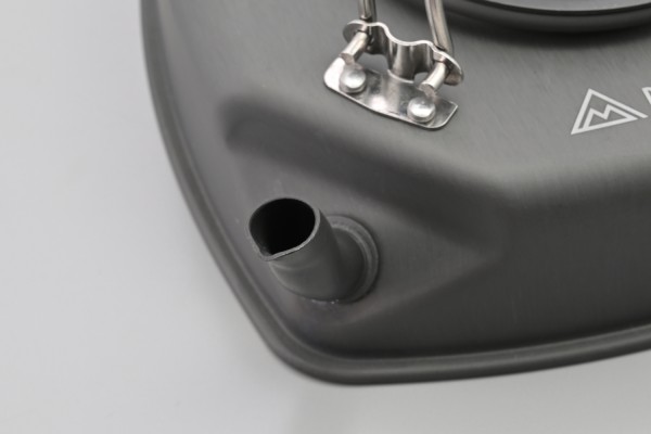 Square kettle 450ml, aluminum, 14,7x14,7x5,6cm