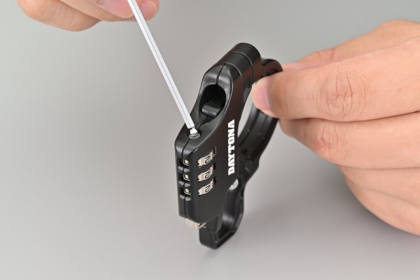 SLIM dial helmet lock with cable