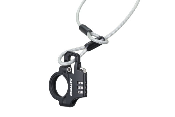SLIM dial helmet lock with cable