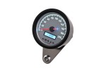 "VELONA60-WP" ELECTRICAL SPEEDOMETER 200 KM/H MPH W/ INDICATORS, WHITE LED, WHITE SCALE, BLACK HOUSING