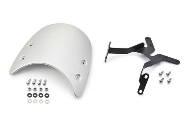 Meter visor aluminum silver incl. bracket for...