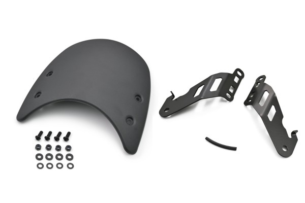 Meter visor aluminum black incl. bracket for...