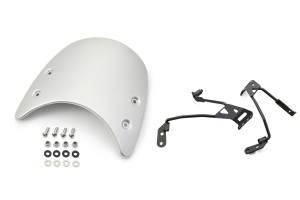 Meter visor aluminum silver incl. bracket for Honda GB350