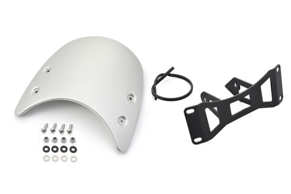 Windschild Meter Visor Aluminium silber inkl....
