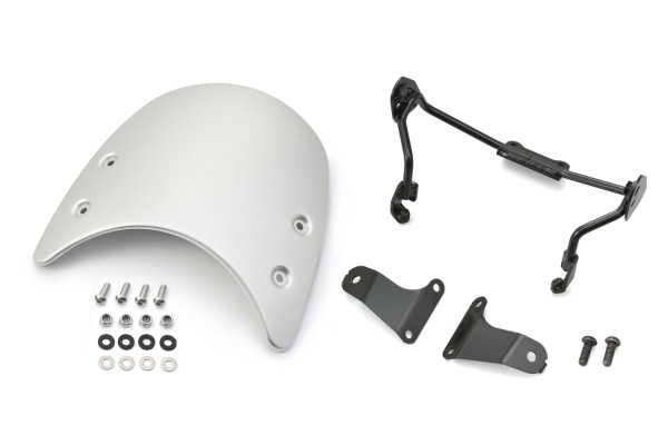 Meter visor aluminum silver incl. bracket for...