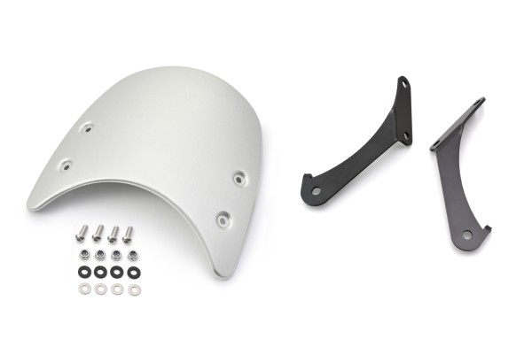 Meter visor aluminum silver incl. bracket for...