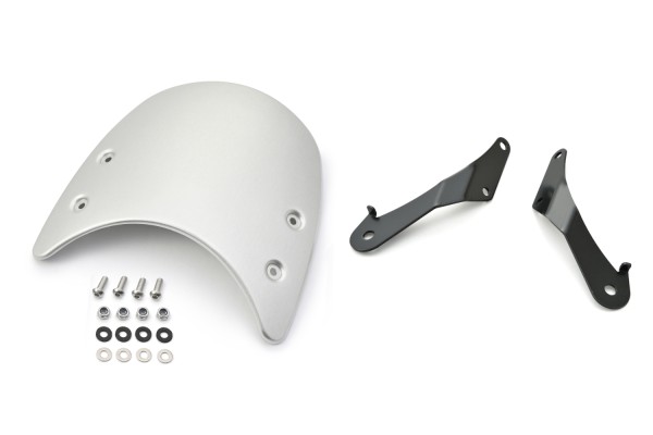 Meter visor aluminum silver incl. bracket for...