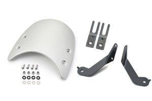 Meter visor aluminum silver incl. bracket for W650