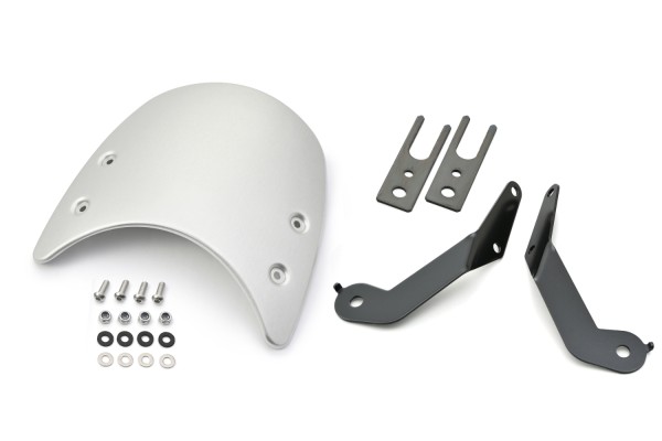 Meter visor aluminum silver incl. bracket for W800