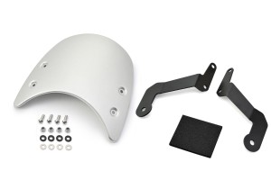 Windschild Meter Visor Aluminium silber inkl. Montage...