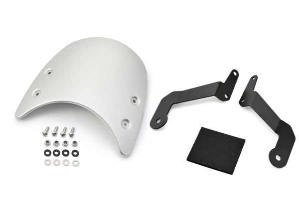 Meter visor aluminum silver incl. bracket for...