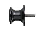 Swing arm spool set CNC black anodized M6 with Nylon spacer