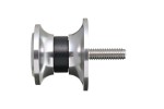 Swing arm spool set CNC silver anodized M6 with Nylon spacer