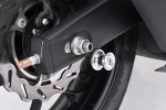 Swing arm spool set CNC silver anodized M6 with Nylon spacer