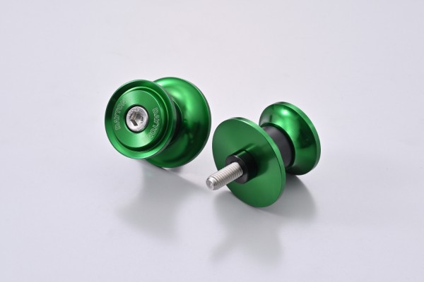 Swing arm spool set CNC green anodized M6 with...