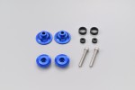 Swing arm spool set CNC blue anodized M6 with Nylon spacer