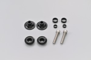 Swing arm spool set CNC black anodized M8 with Nylon spacer 2