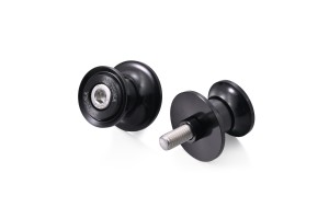 Swing arm spool set CNC black anodized M8 with Nylon spacer