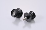Swing arm spool set CNC black anodized M8 with Nylon spacer