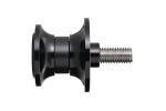 Swing arm spool set CNC black anodized M8 with Nylon spacer