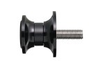 Swing arm spool set CNC black anodized M8 with Nylon spacer