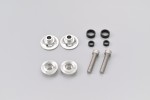 Schwingen Spule Set Aluminium CNC silber eloxiert M8 mit Nylon Spacer