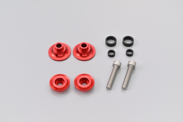Swing arm spool set CNC red anodized M8 with...